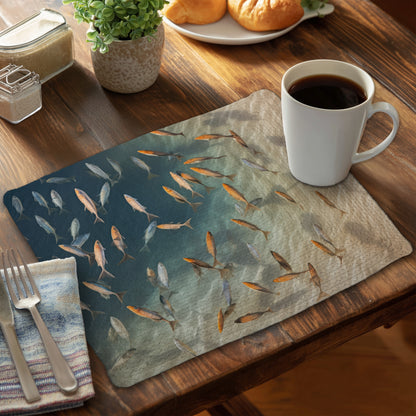 Away from the Sand - White Braided Polyester Placemat Decor