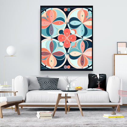Pastel mandala - 36"x36" Framed canvas