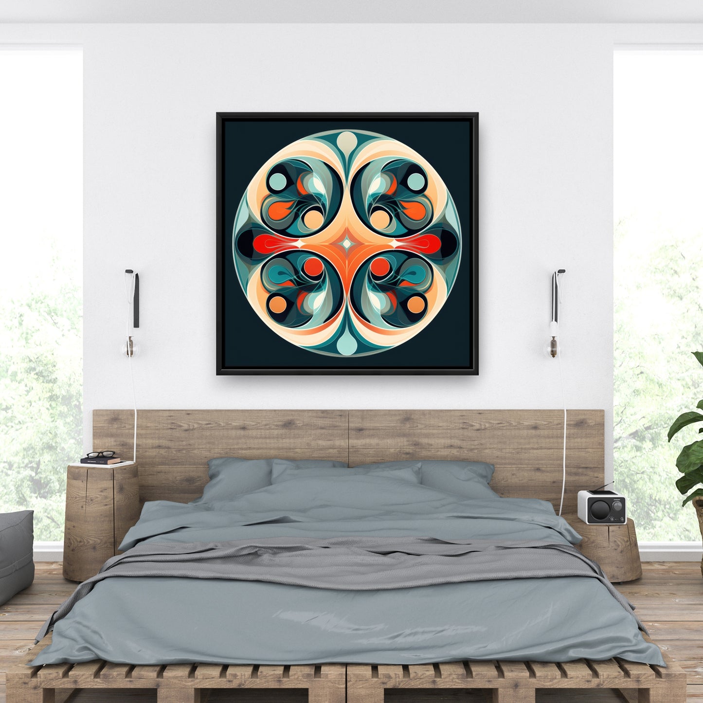 Opening your mind - 36"x36" Framed canvas