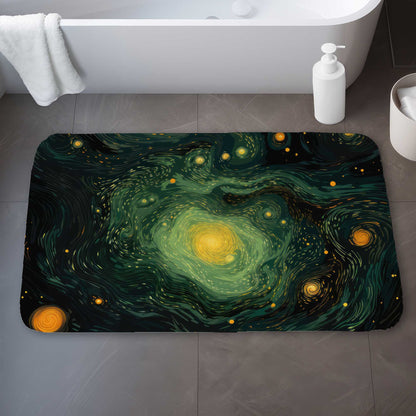 Tapis de bain « Illuminated in Space » | Tapis décoratif élégant