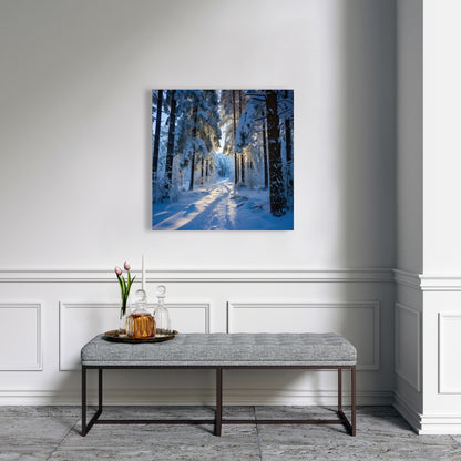 Snowy path - 32"x32" Canvas