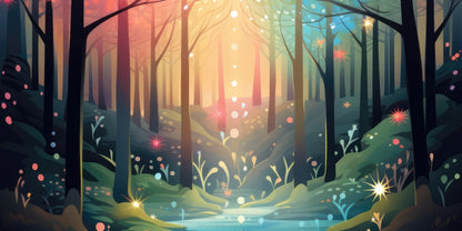 Magical forest - Desk Mat