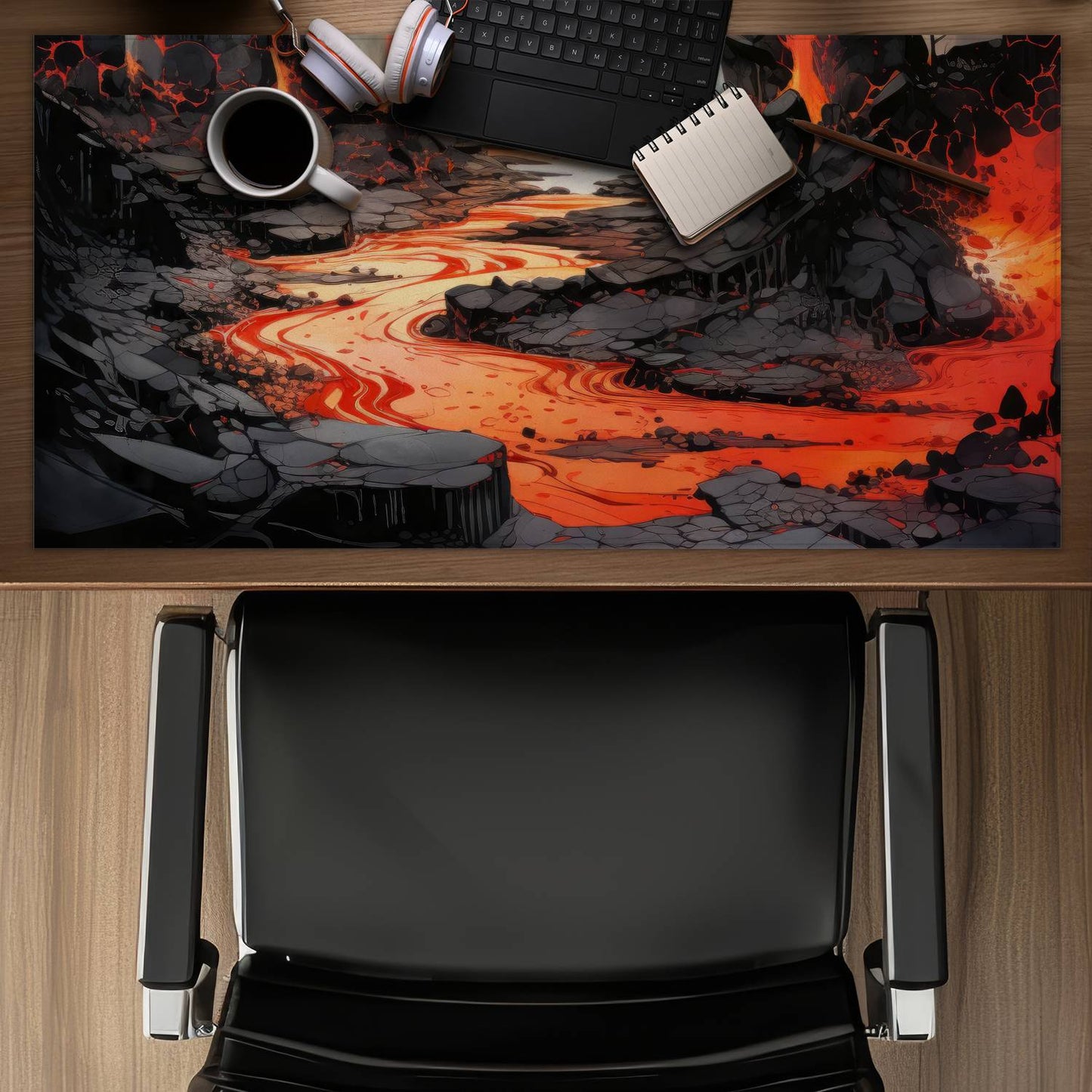 Charred - Desk mat - Print on demand