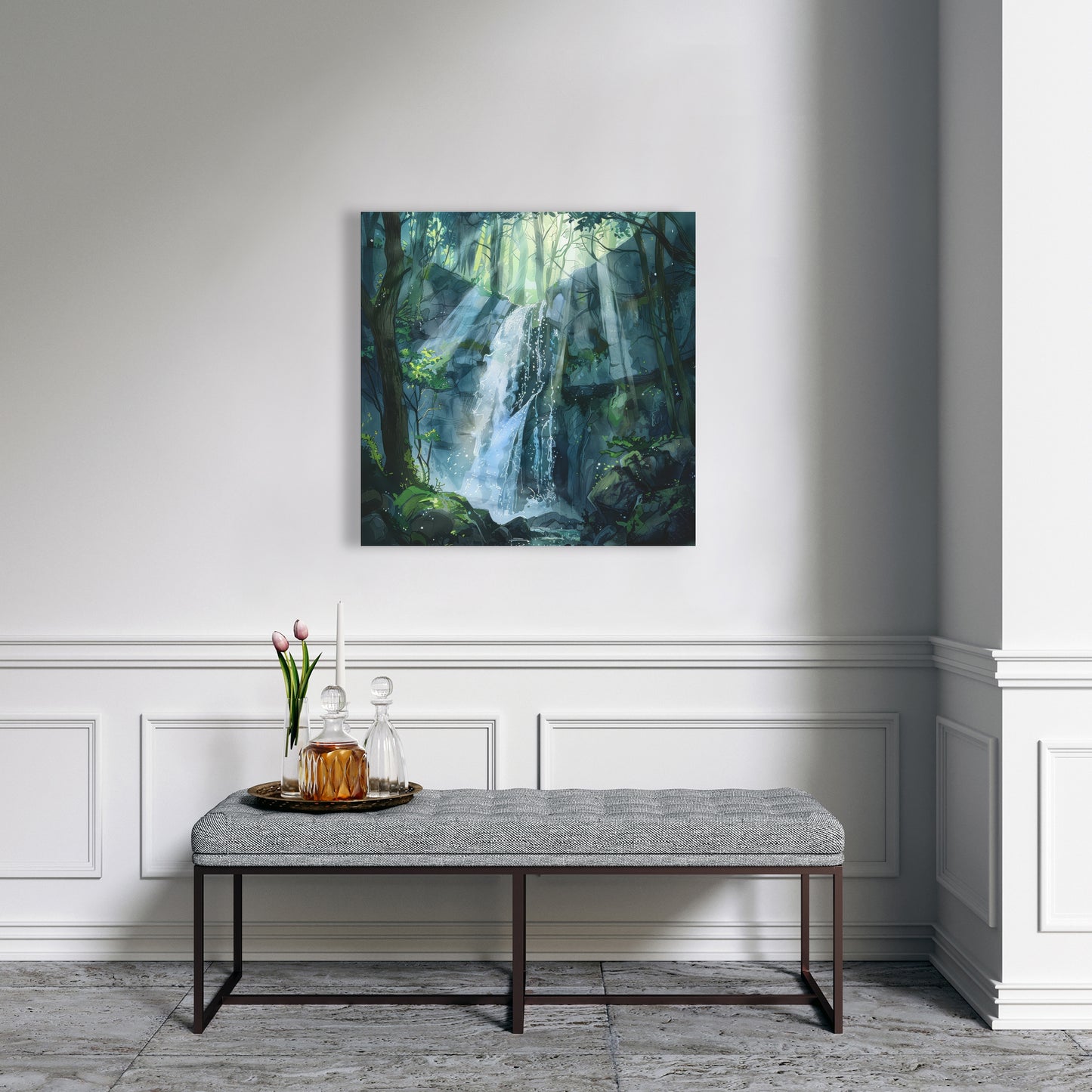 Sleeping Fall - Blue Canvas Home Decor | Elegant Wall Art