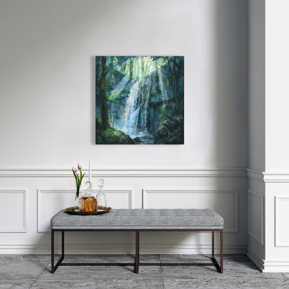 Sleeping Fall - Blue Canvas Home Decor | Elegant Wall Art