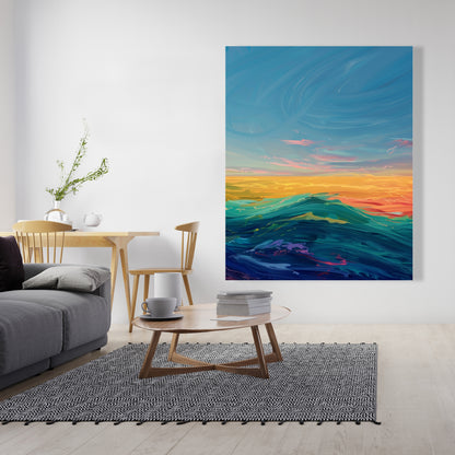 Watercolors Blue Canvas Art for Home Decor - Elegant Design