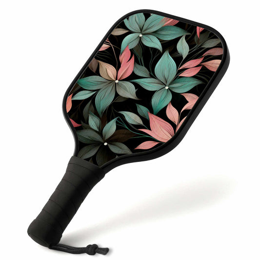 Ensemble de pagaies de pickleball décontractées à fleurs désaturées pour le sport