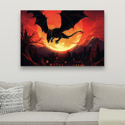 The dragon's wrath - 32"x32" Canvas