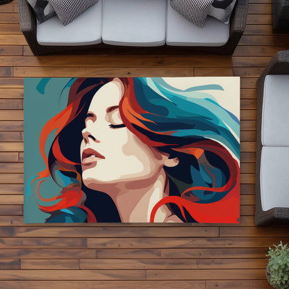 Zen Red Outdoor Area Rug | Stylish Home Decor for Patios