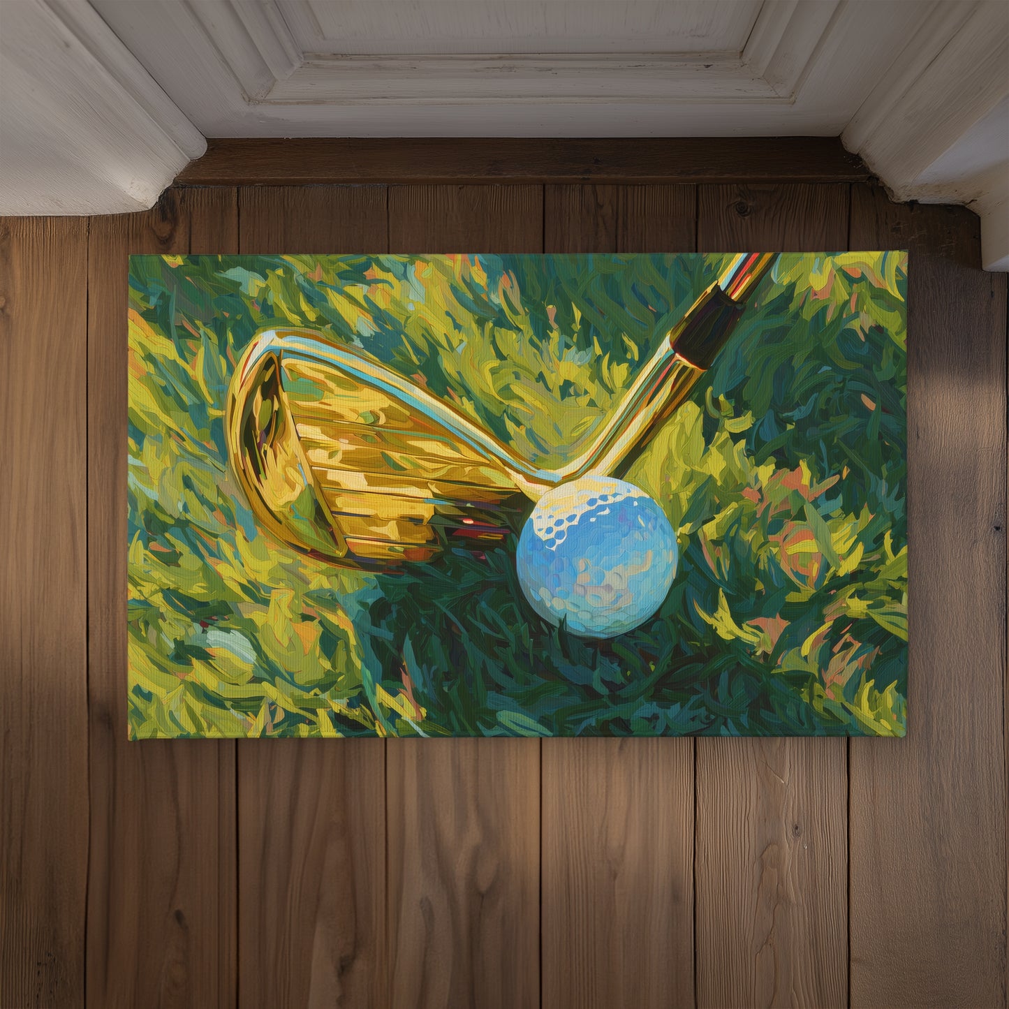 Golden club Modern Sports Indoor Outdoor Door Mat | Decor