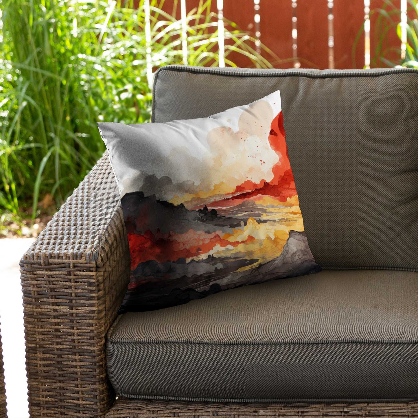 Coussin décoratif en sergé polyester Scolding Land | Accessoire de décoration intérieure