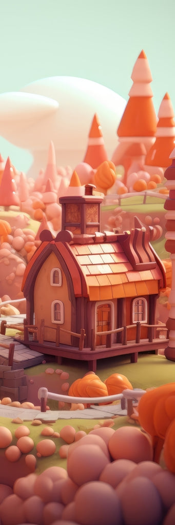 Toy town - Framed Canvas - Print on demand