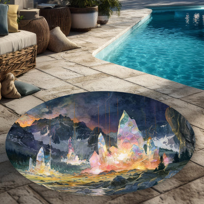 Growing Strong Round Outdoor Area Rug | Home Decor Essential