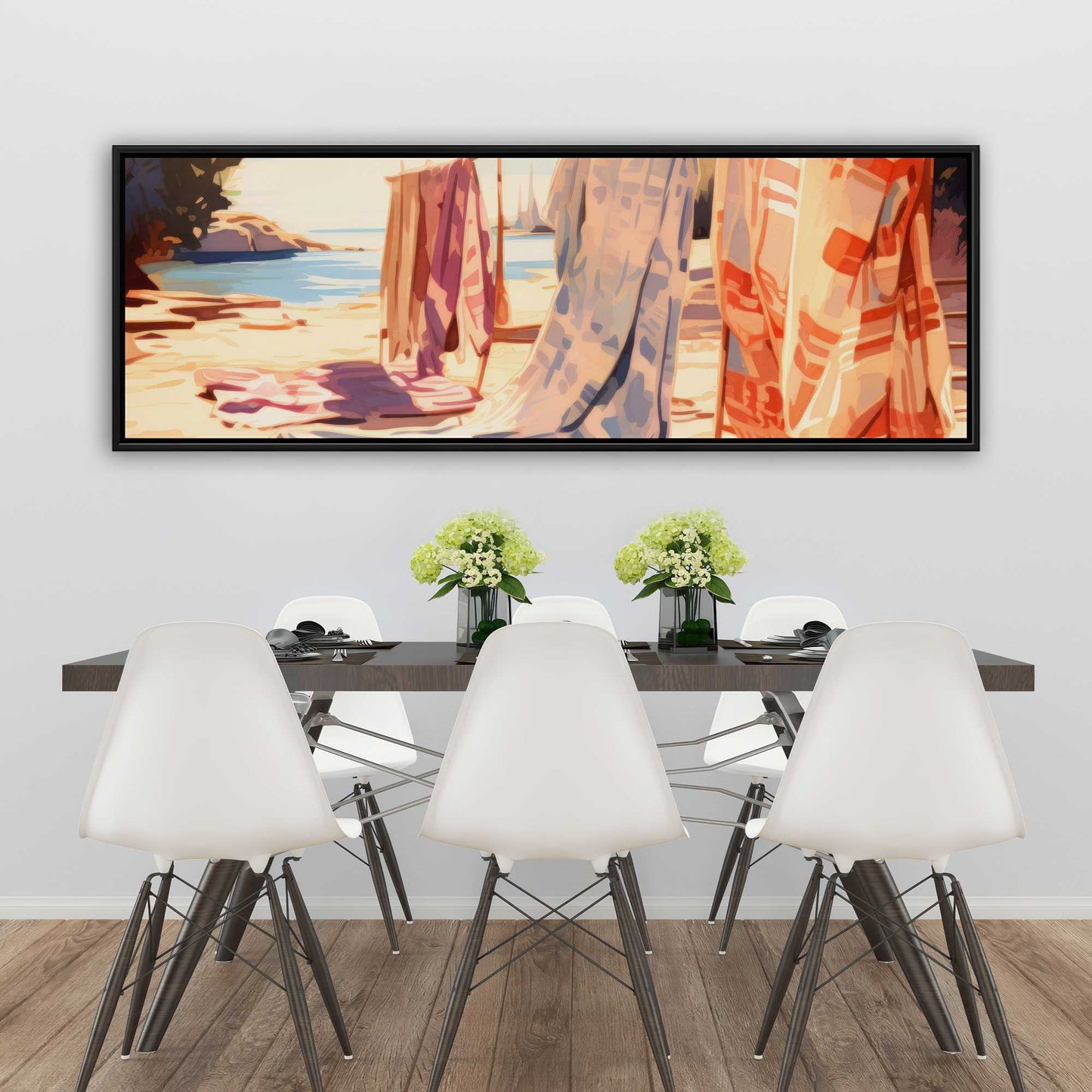 Warm Sands - Beige Framed Canvas Art for Home Decor