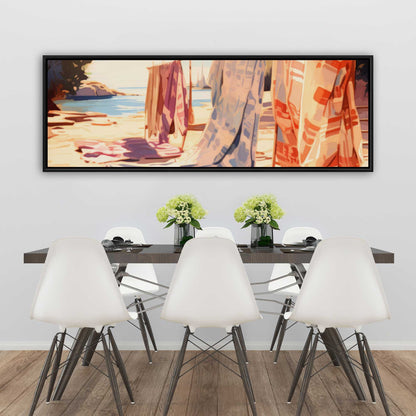 Warm Sands - Beige Framed Canvas Art for Home Decor