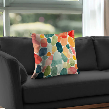 Coussin décoratif en sergé de polyester à motifs de graines | Décoration d'intérieur élégante