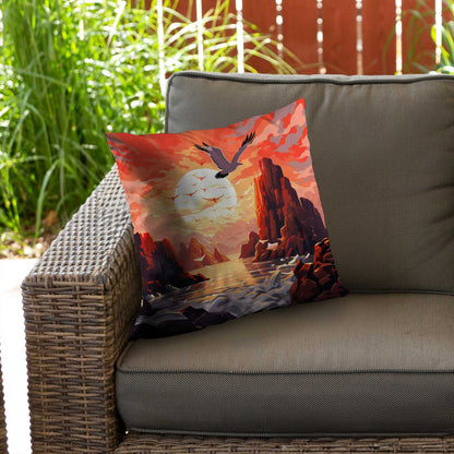 Coussin décoratif en sergé de polyester Isles of Omen - Décoration d'intérieur élégante