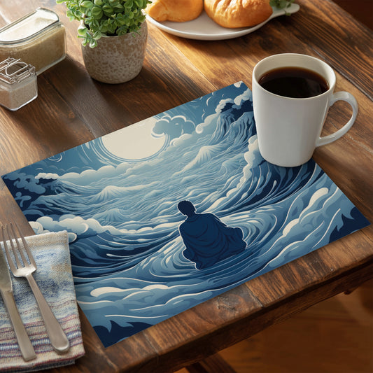 Infinite Wisdom White Polyester Placemat for Home Decor