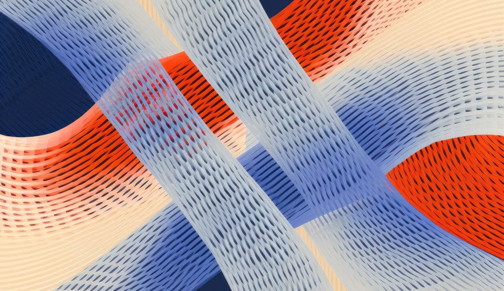 Abstract Threading Blue Outdoor Area Rug | Home Decor Accent