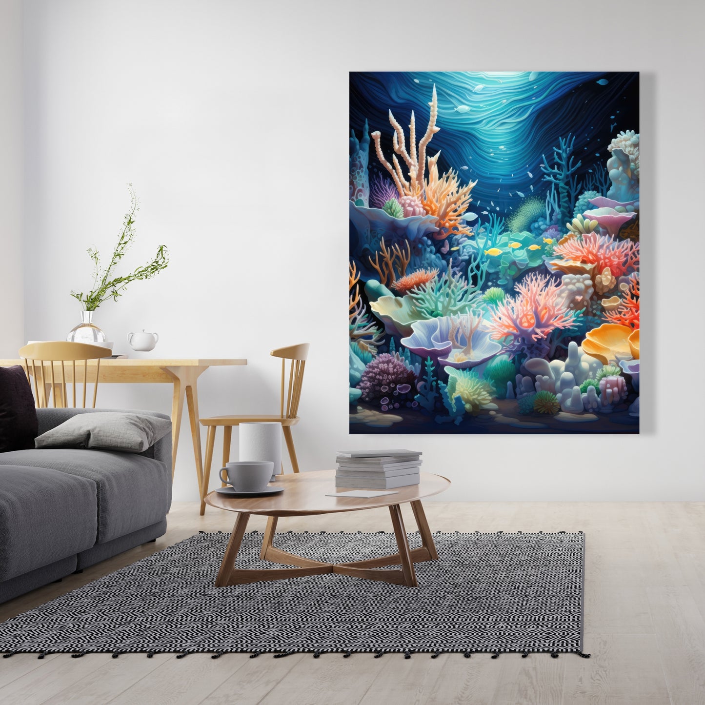 The Reef - Orange Canvas Art for Home Decor | Stylish Accent