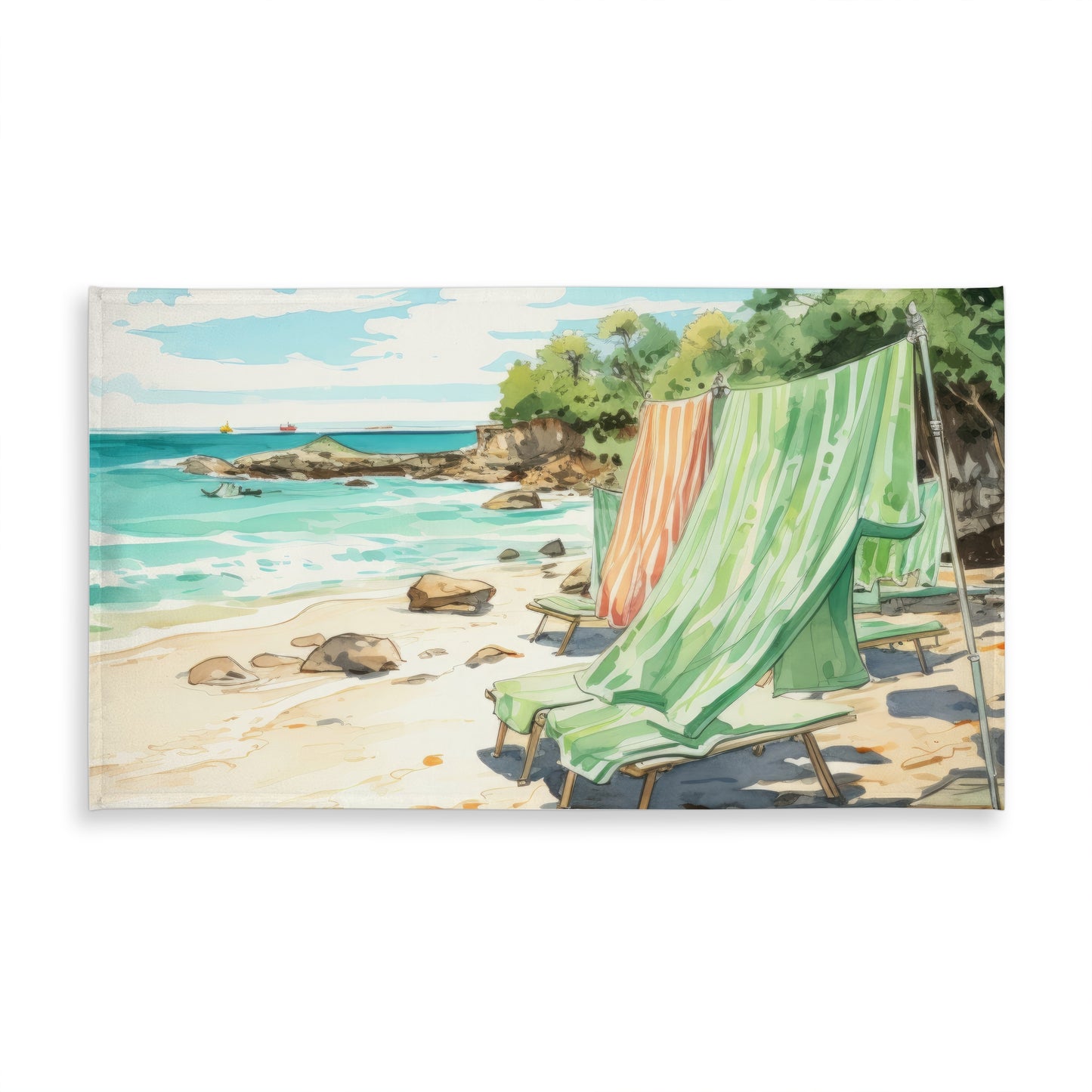Beach Calm Beige Indoor Outdoor Tablecloth for Home Decor
