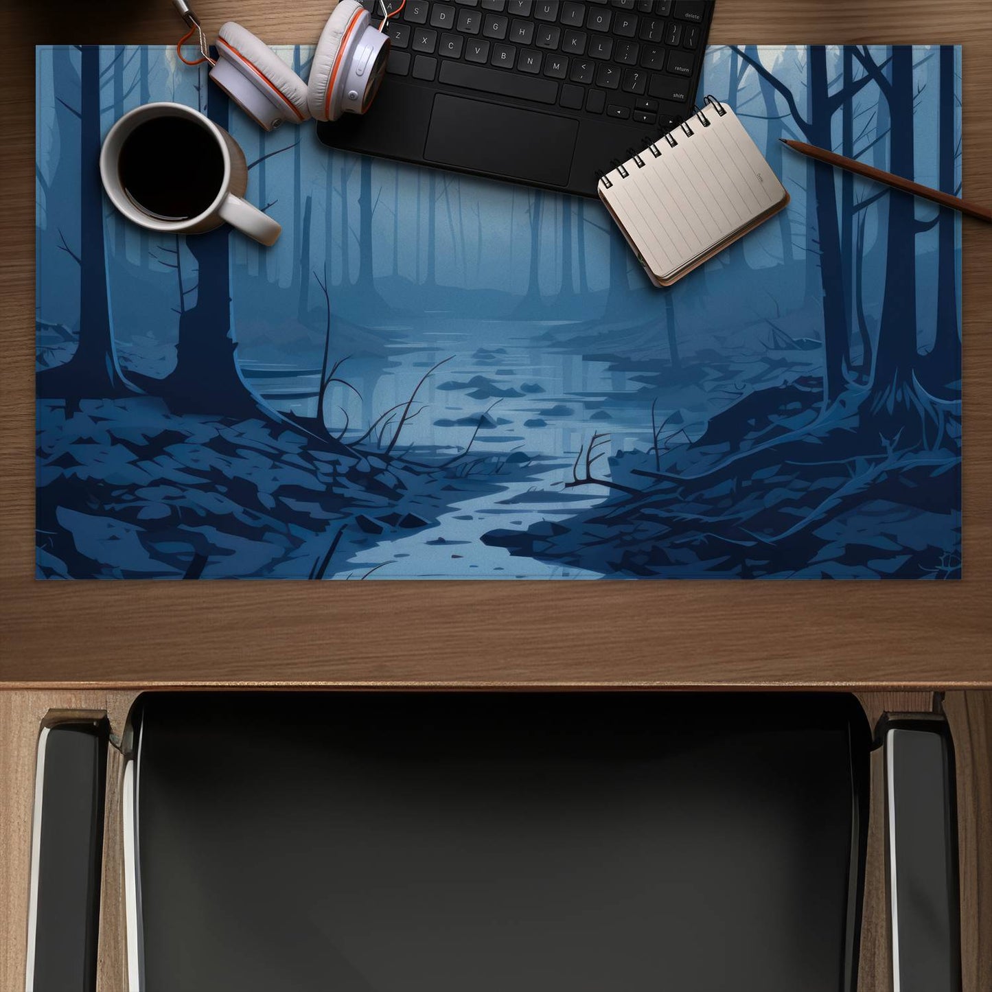 Dead Lands White Desk Mat for Elegant Home Decor - Stylish Design