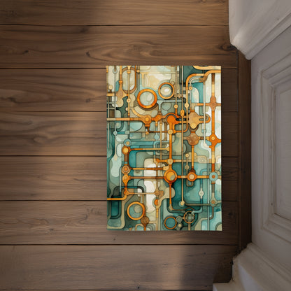 Turns and Bends White Indoor Outdoor Door Mat - Home Decor