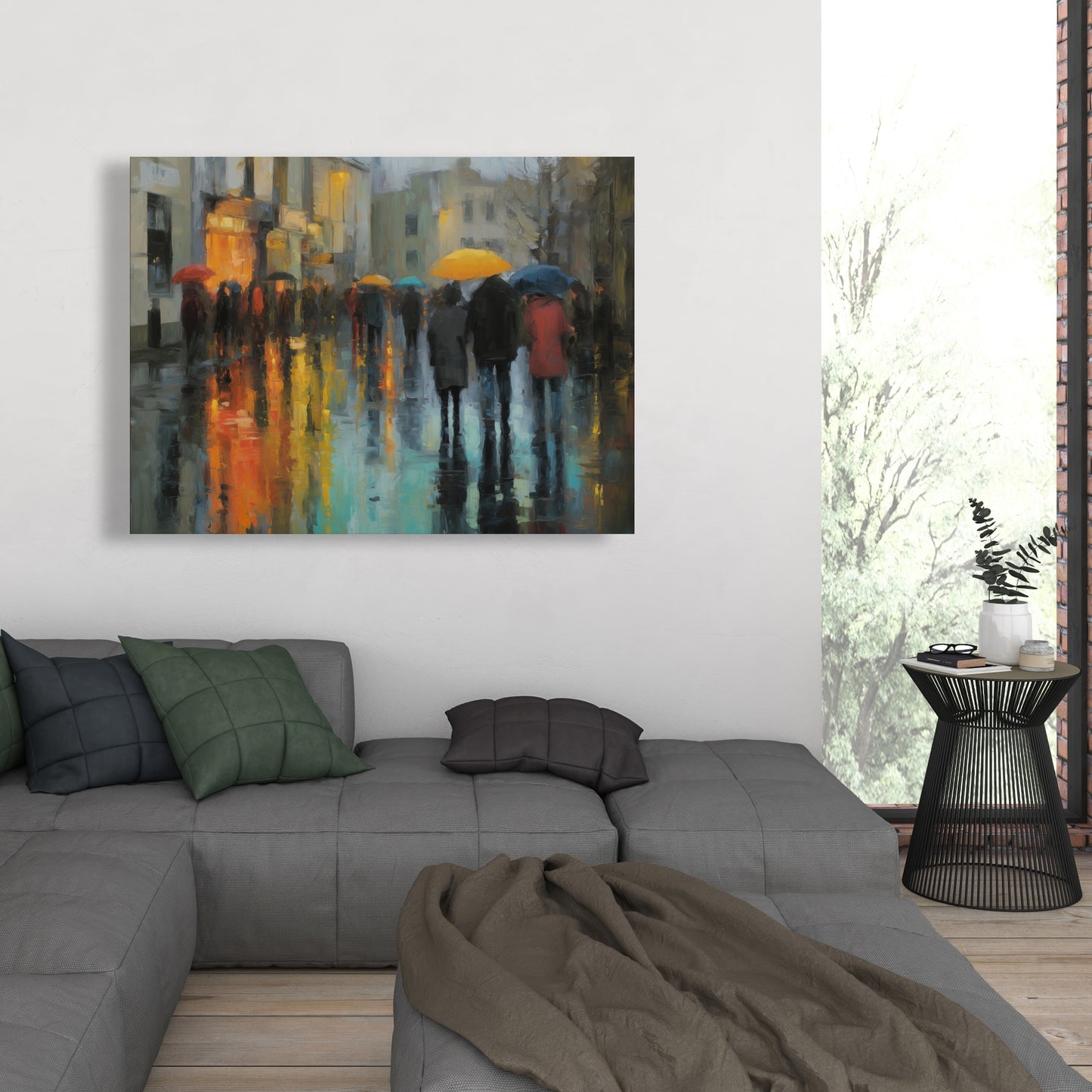 Rainy Day Yellow Canvas - Brighten Your Home Decor Today