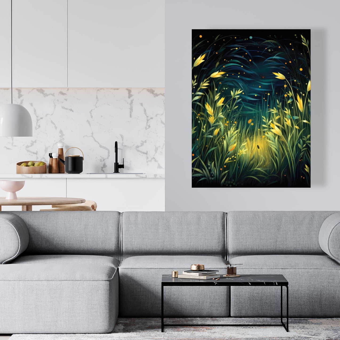 Lit plains - 32"x32" Canvas
