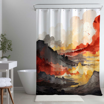 Rideau de douche Scolding Land | Décoration de salle de bain élégante