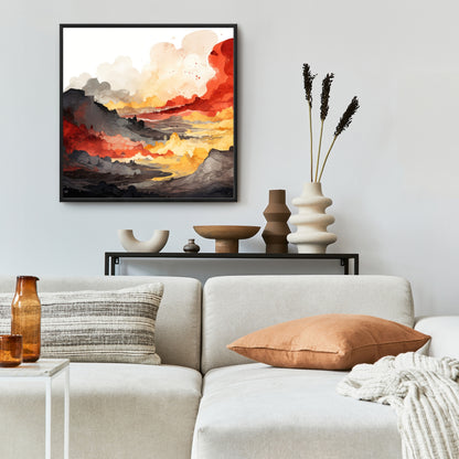 Scolding land - 36"x36" Framed canvas
