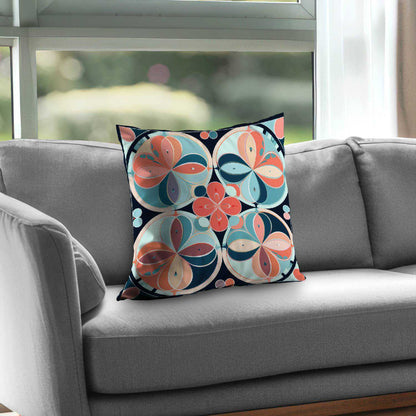 Pastel Mandala Poly Twill Throw Pillow | Home Decor Accent