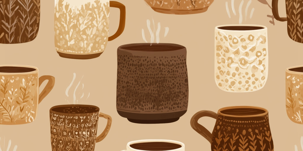 Cozy Cup Collection Desk Mat - Stylish Home Decor Essential
