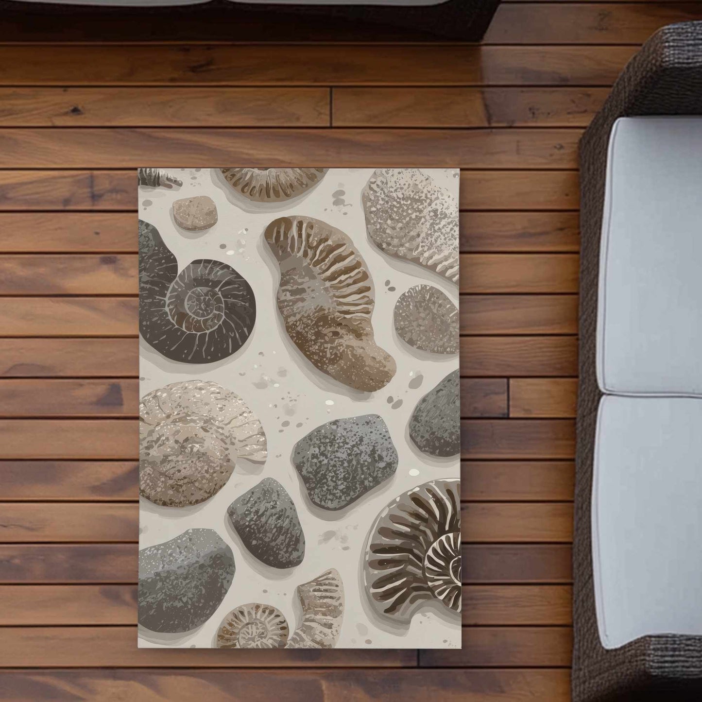 Tapis d'extérieur intemporel Fossil Flow | Décoration intérieure élégante