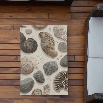 Tapis d'extérieur intemporel Fossil Flow | Décoration intérieure élégante