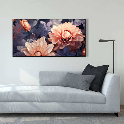 Pink and purple - 36"x36" Framed canvas