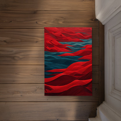 Red Sea Indoor Outdoor Door Mat - Stylish Home Decor Accent