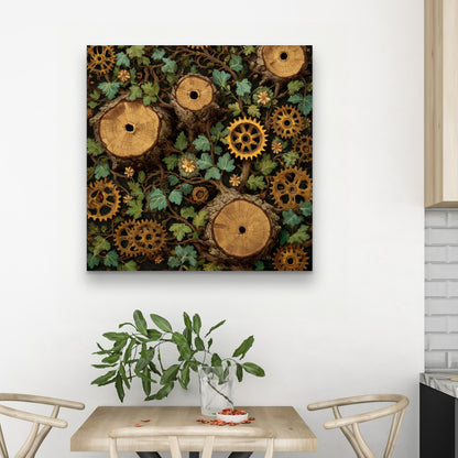 Hiding gears - 24"x24" Canvas