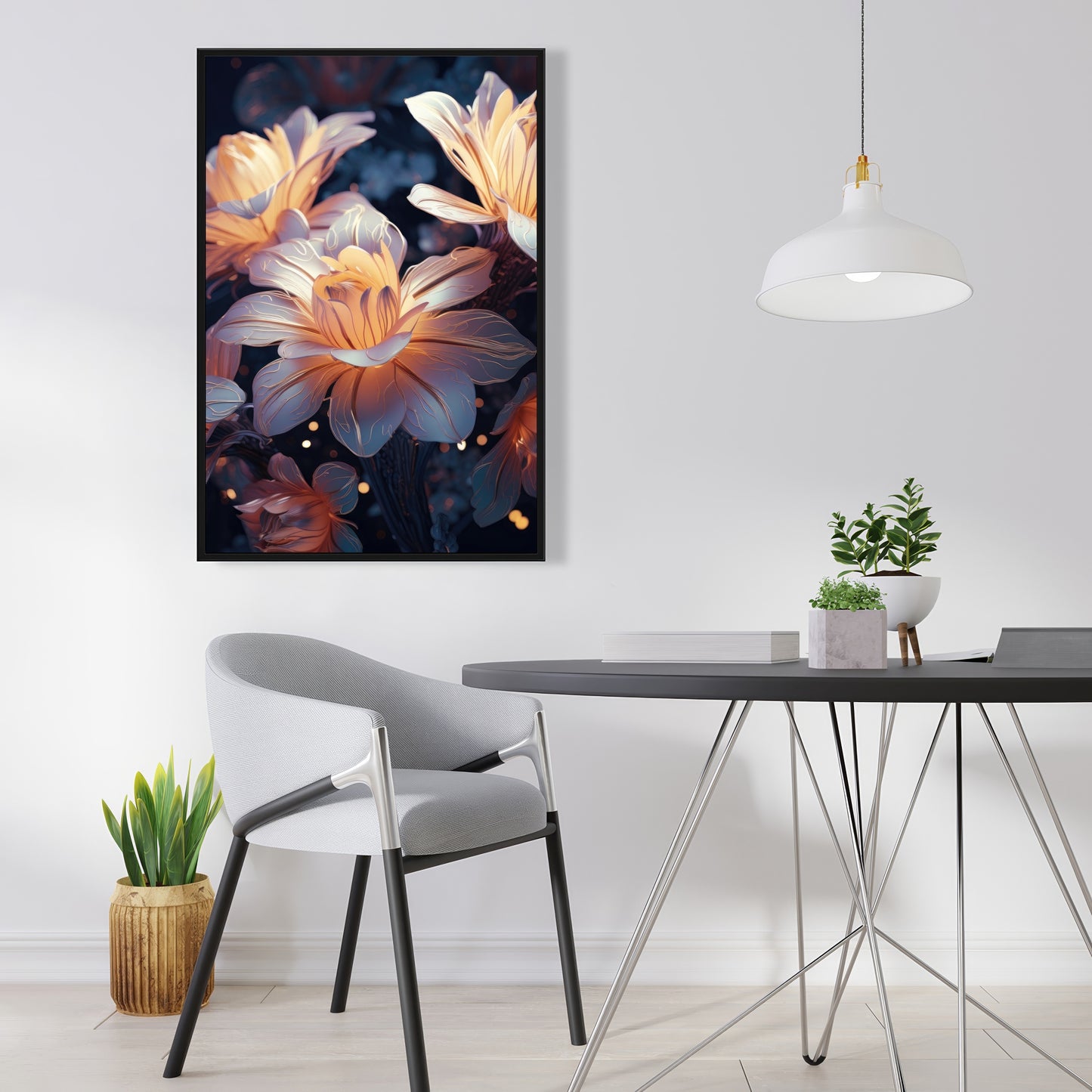 Pixie flowers - 36"x36" Framed canvas