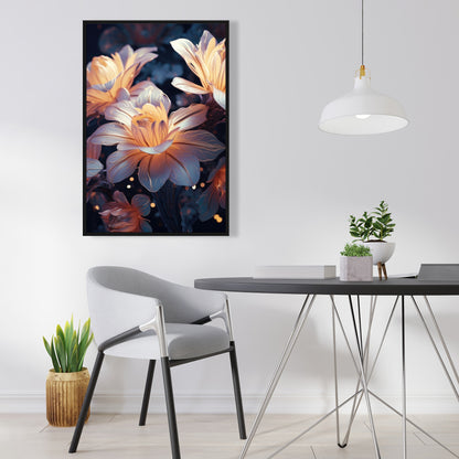 Pixie flowers - 36"x36" Framed canvas