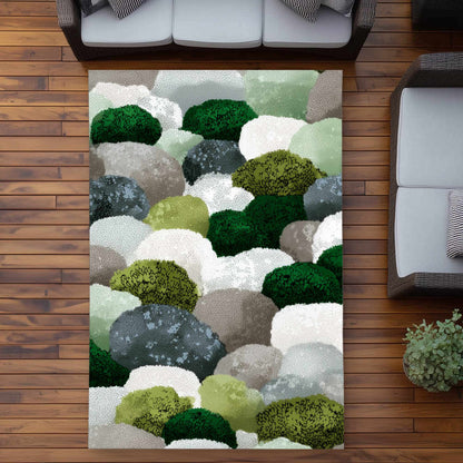 Tapis d'extérieur en galets moussus | Accessoire de décoration intérieure