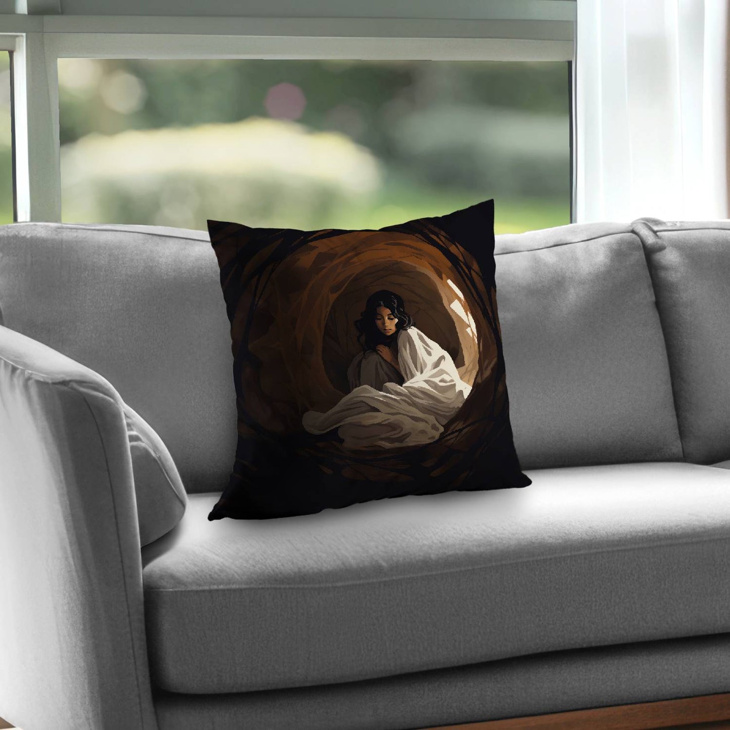 Warm embrace - Throw pillow - Print on demand