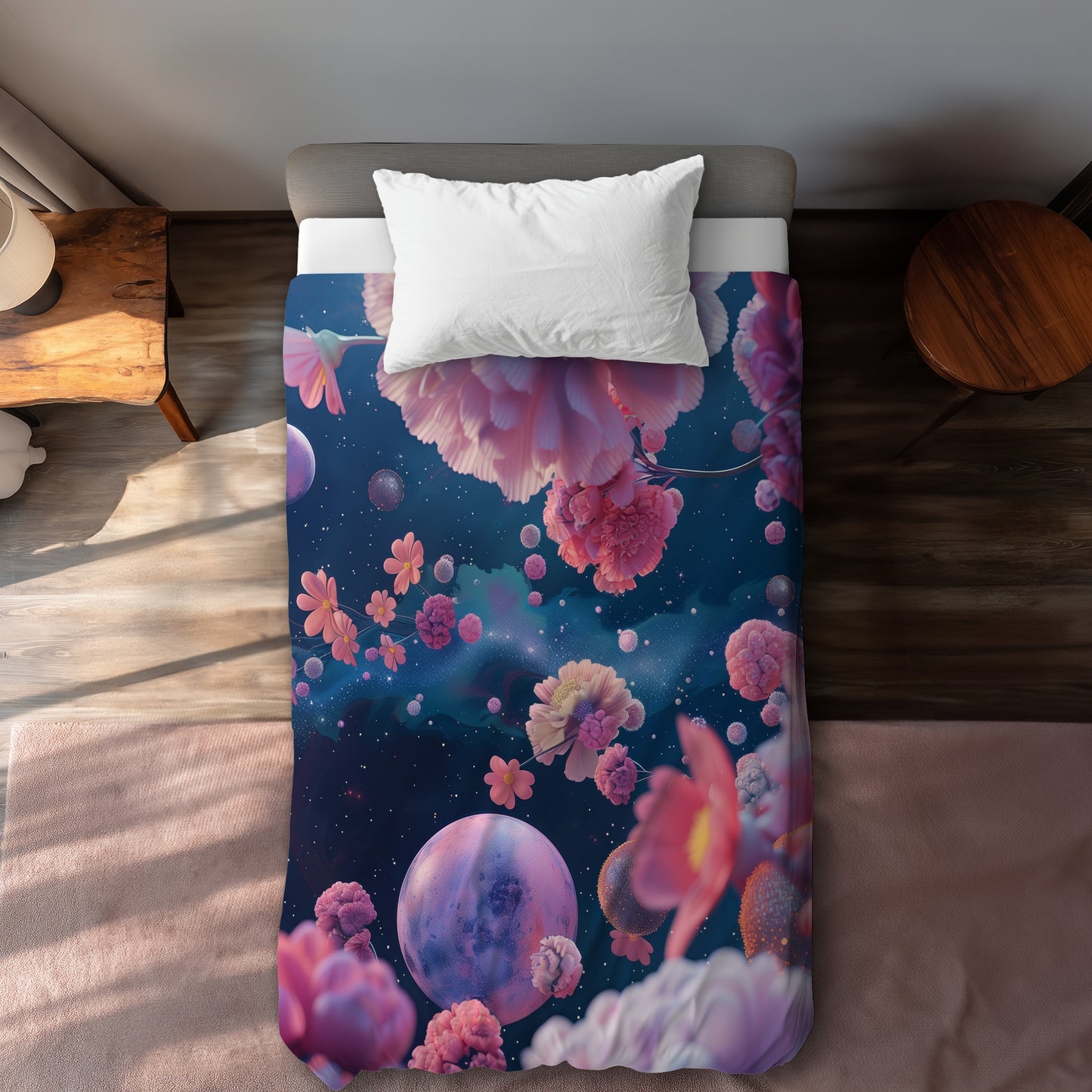 Housse de couette Rose Vide - Linge de lit rose élégant pour la décoration intérieure