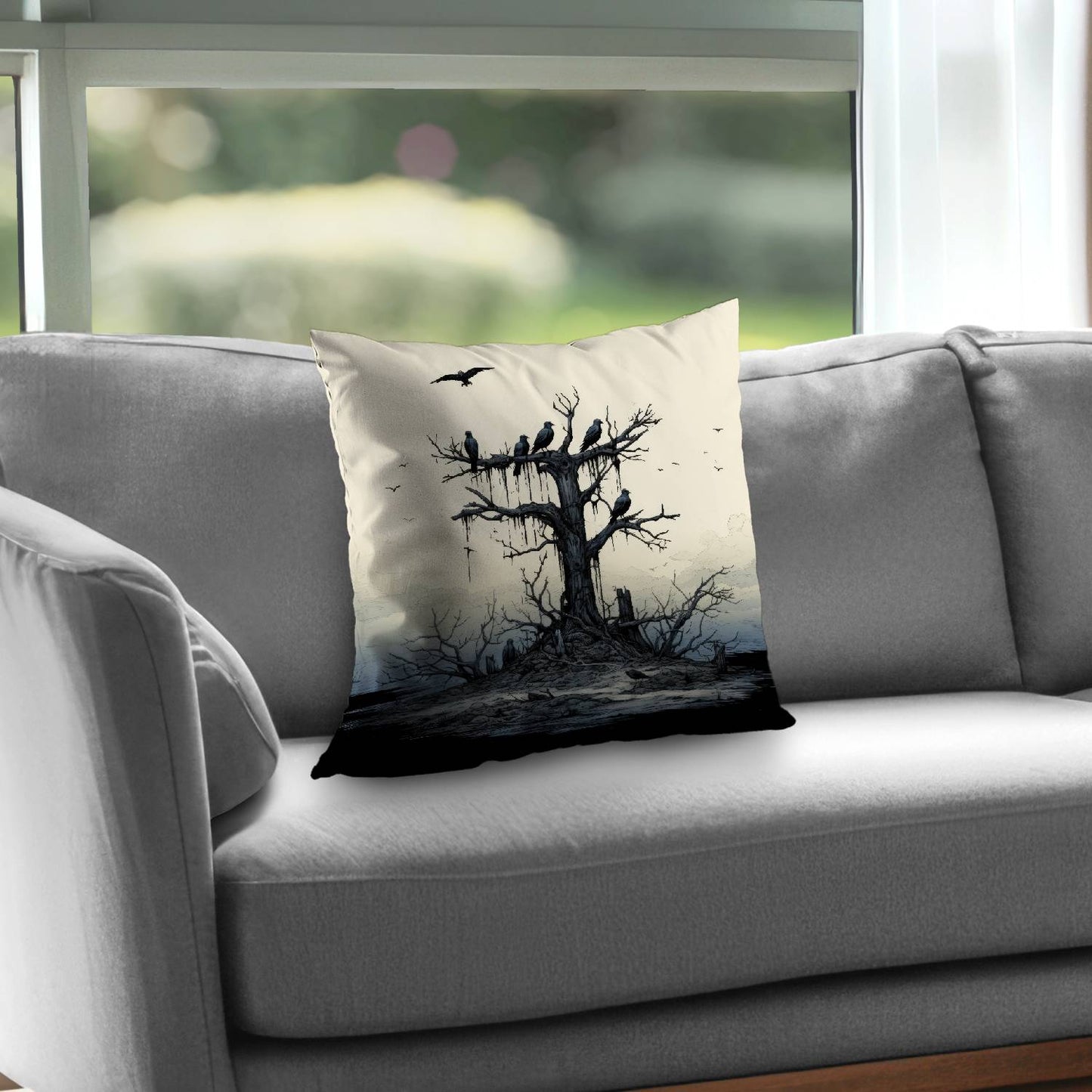 Standing alone - Throw pillow - Print on demand