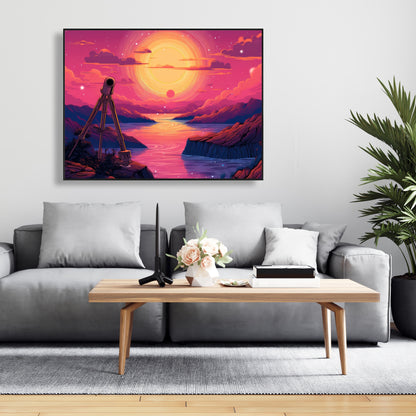 Skybound Yellow Framed Canvas | Stylish Home Decor Accent