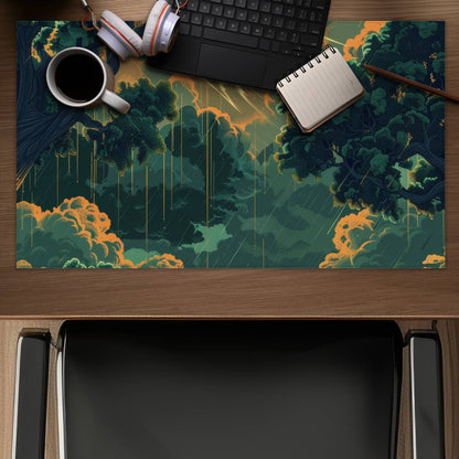 Drops Green Desk Mat | Stylish Home Decor Essential