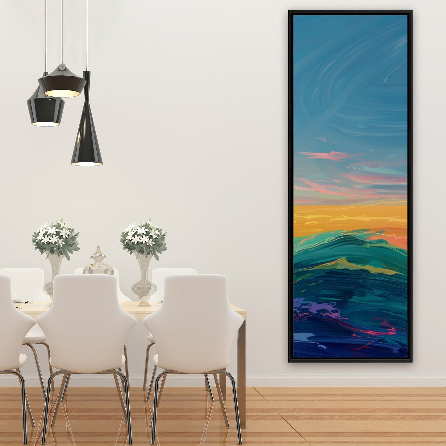 Watercolors - Framed Canvas - Print on demand