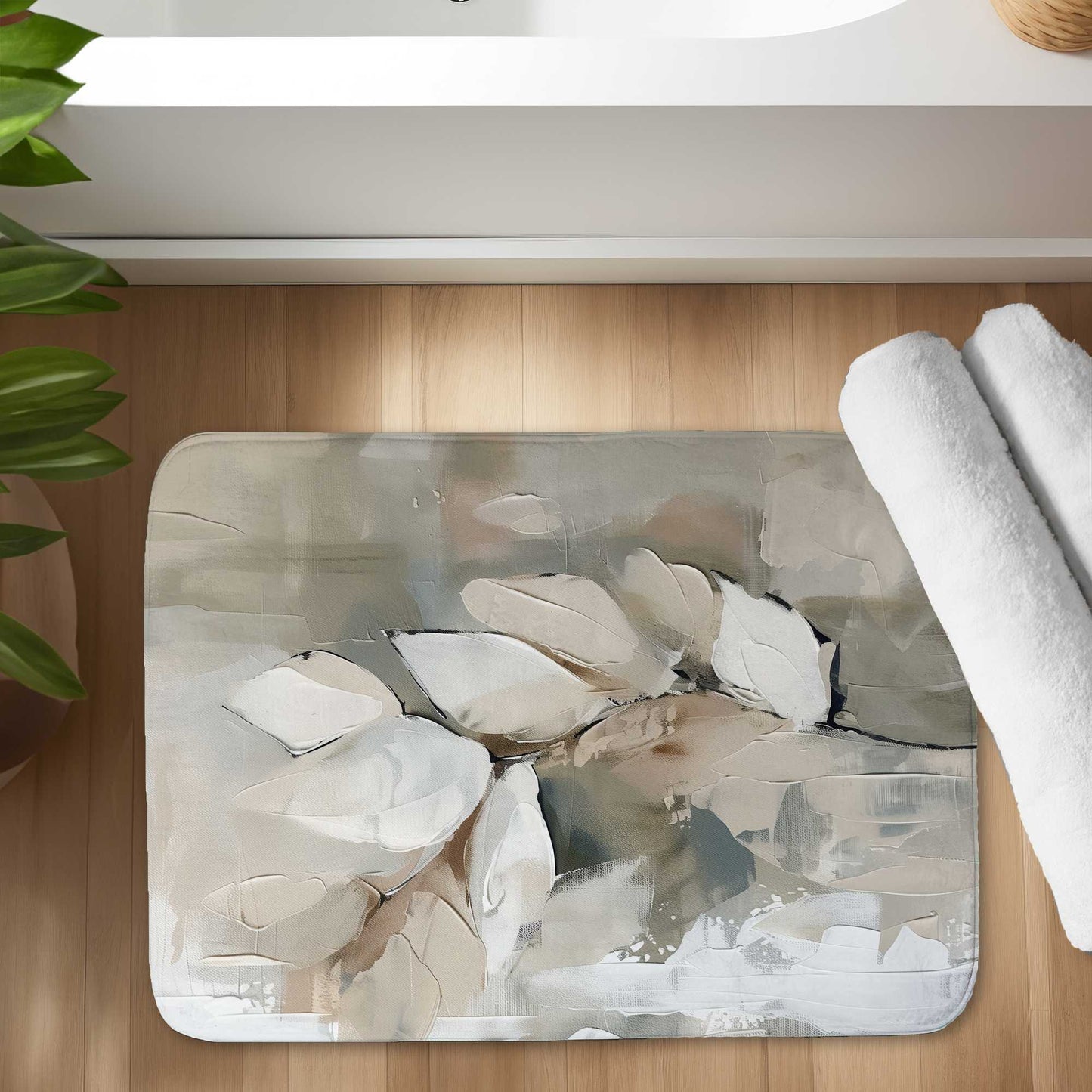 Leaf Bath Mat - Soft, Stylish Home Decor for Bathrooms