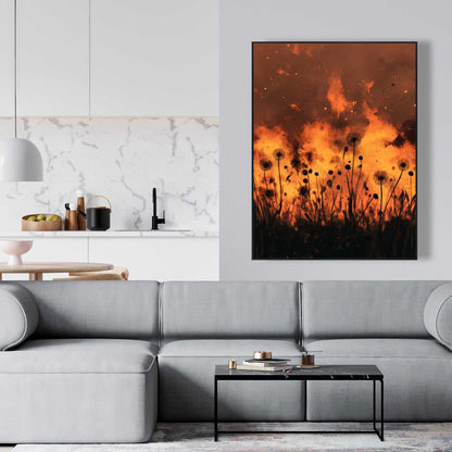 Ablaze - Black Framed Canvas Art for Elegant Home Decor
