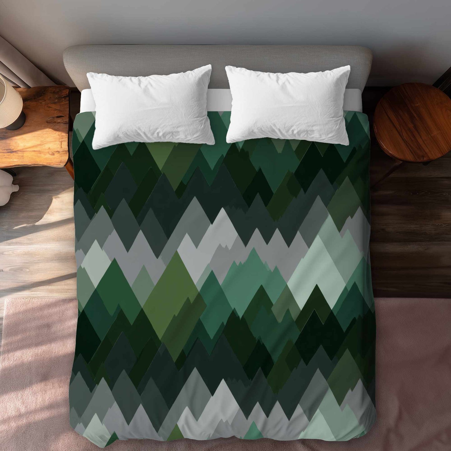 Housse de couette Evergreen Peaks | Linge de lit élégant pour la maison